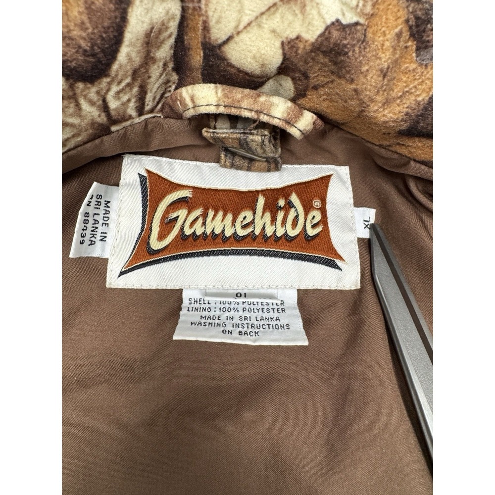Gamehide Camo Hunting Jacket Mens XL Hush Hide Mossy Oak Break Up Coat Cargo - Picture 4 of 7